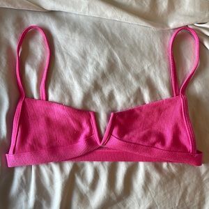 Pink bikini top